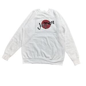 Vintage 80s Japan Flag Raglan Pullover Sweatshirt Men's Large Olympics